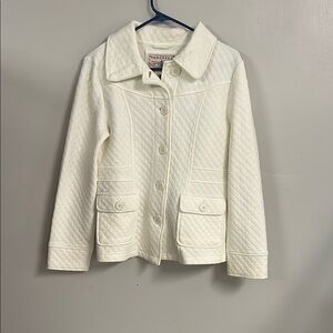 Women's White Quilted Jacket